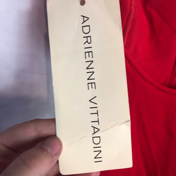 Adrienne Vitradini 14 red Vtg 90s NWT 1 piece suit - Picture 4 of 8